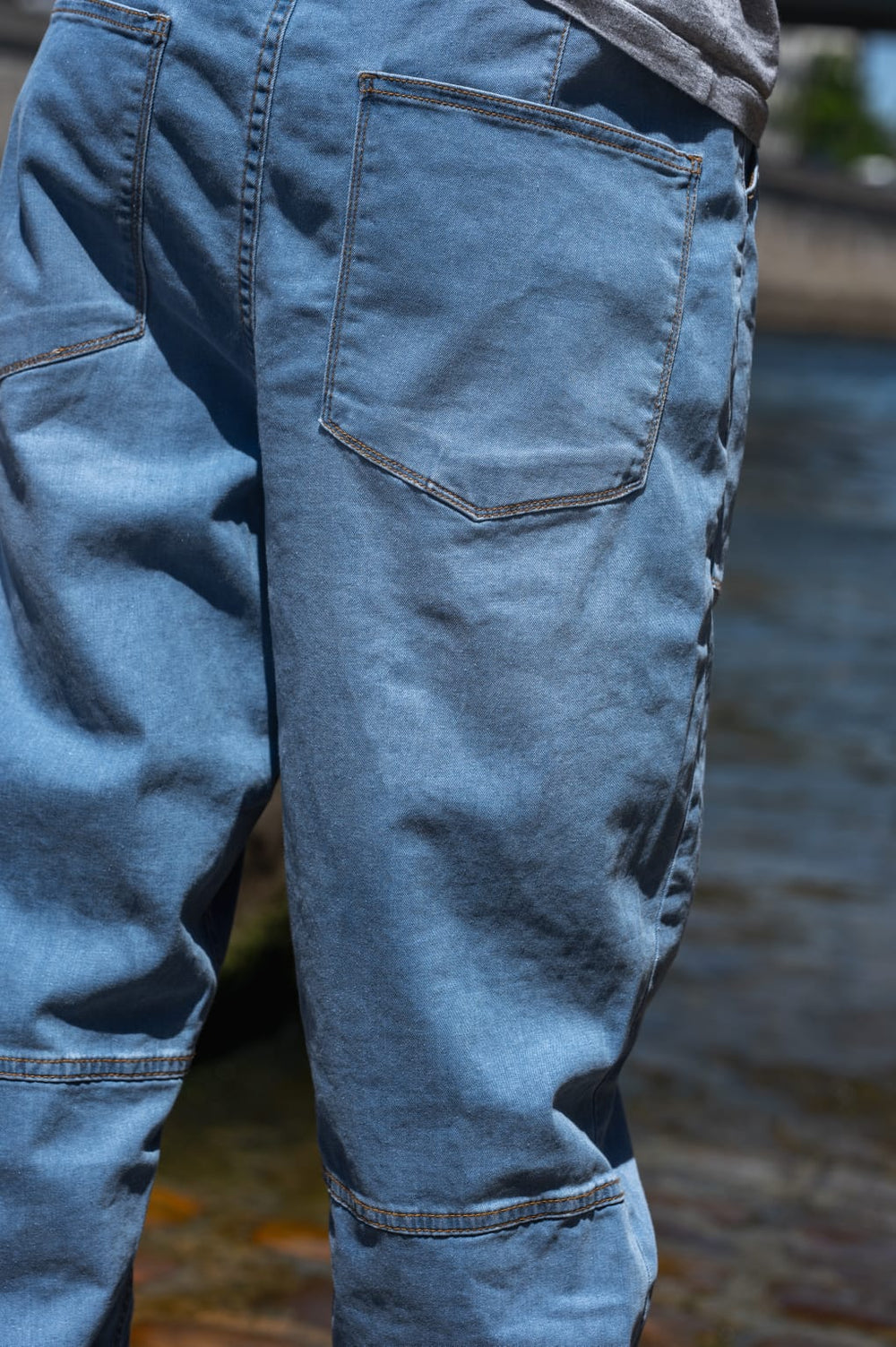 Pantalon Denim Bleu