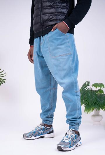 Pantalon Denim Bleu